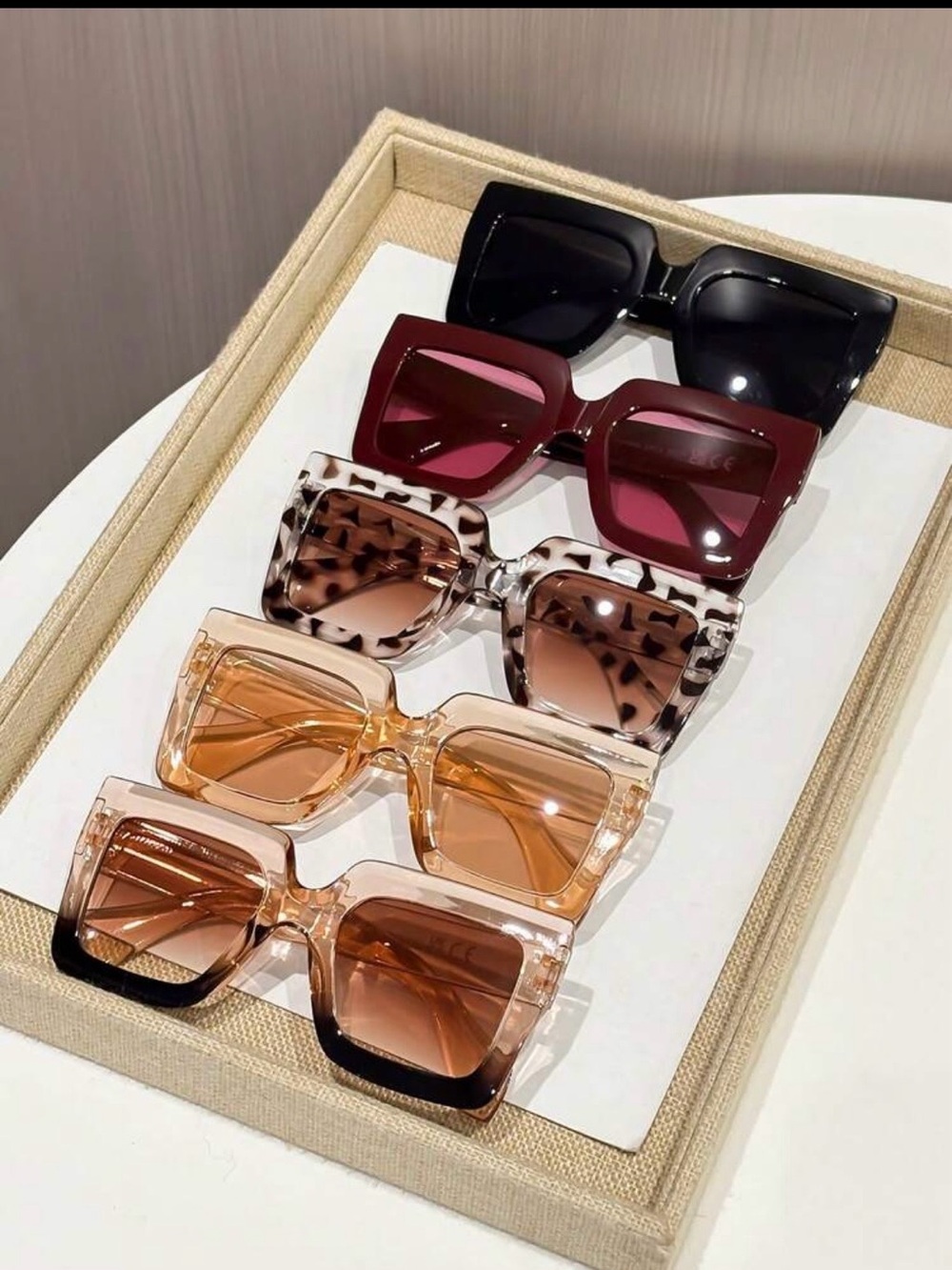 Oversized Women’s Sunglasses - Black, Burgundy, Tortoise, Champagne, Gradient